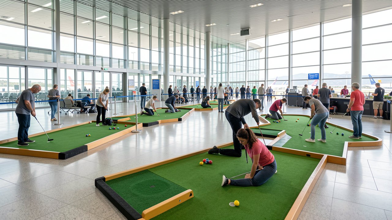 Yoga And Minigolf Arrive At Rome Fiumicino